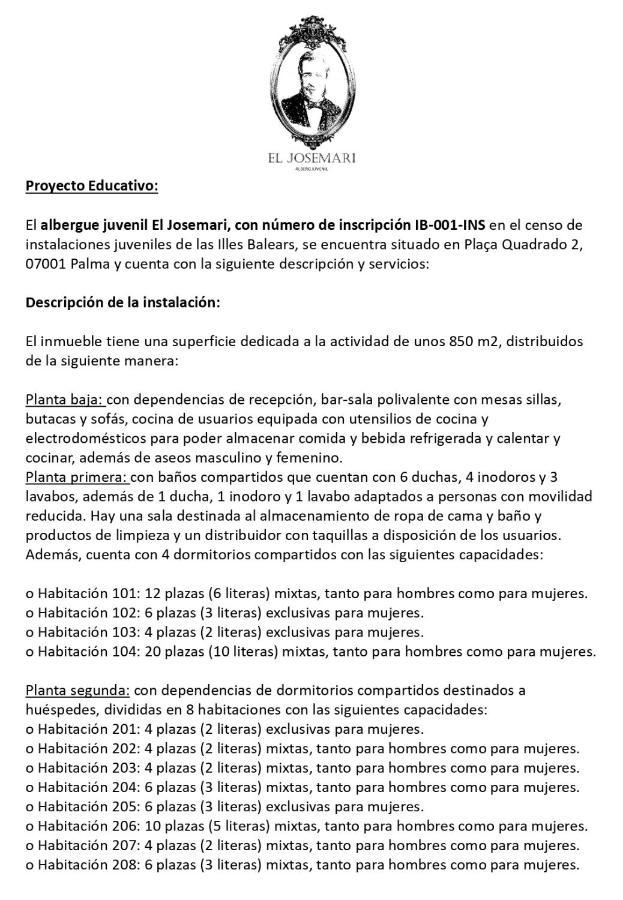 Hostel El Josemari Youth - Juvenil Palma